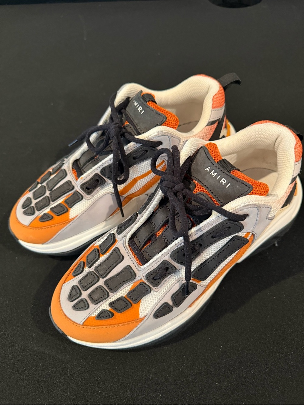 AMIRI Orange, Gray & White Runner Sneakers